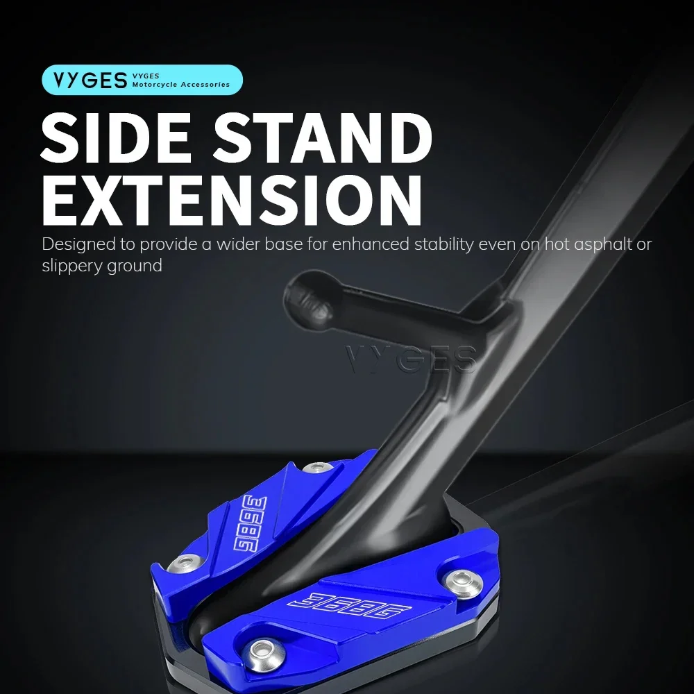 Motorcycle Accessories CNC Aluminium For ZONTES 368G 368K 368E 368 K E G Side Stand Enlarge Plate Kickstand Extension