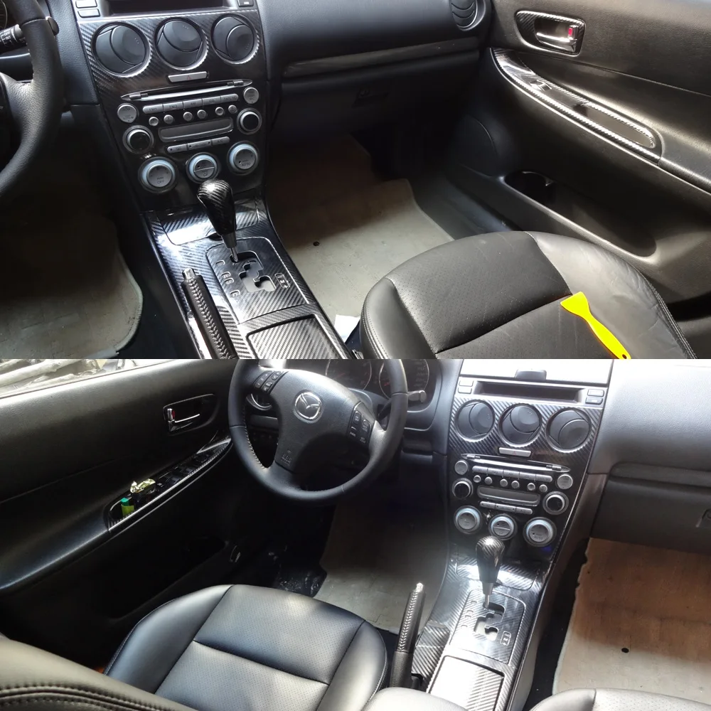 

Carbon Fiber For Mazda 6 GG 2002-2005 Car Film Interior Sticker Center Console Gear Dashboard Air Door Handle Lift Panel