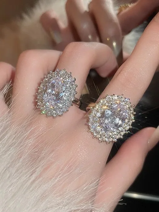 

Кольцо Sle Crtsmanip с цирконом в форме голубиного яйца, позолоченное, в стиле ретро, элегантное, легкое, роскошное, для женщин, модные украшения