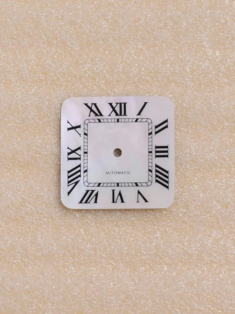 27mm S Logo Sea Shell Square Rome Dial Suitable For NH35/NH36 Movement Watch Accessories Customized Logo