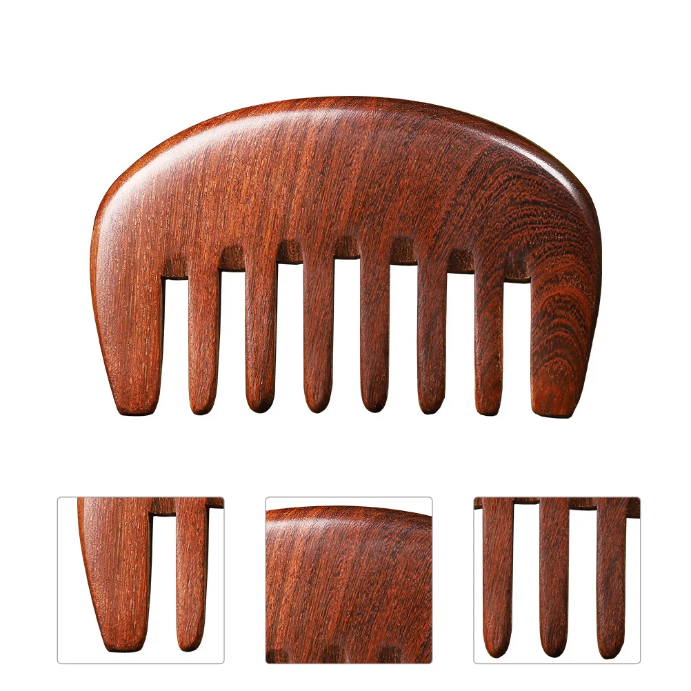 

Comb Scalp Massage Pocket Hair Wide Tooth and Brush Manual Sturdy Wooden Massager Portable