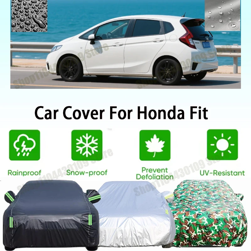

For Honda Fit Jazz Car Cover Outdoor Protection Covers Snow Sunshade Waterproof Dustproof Exterior UV Car Accessories