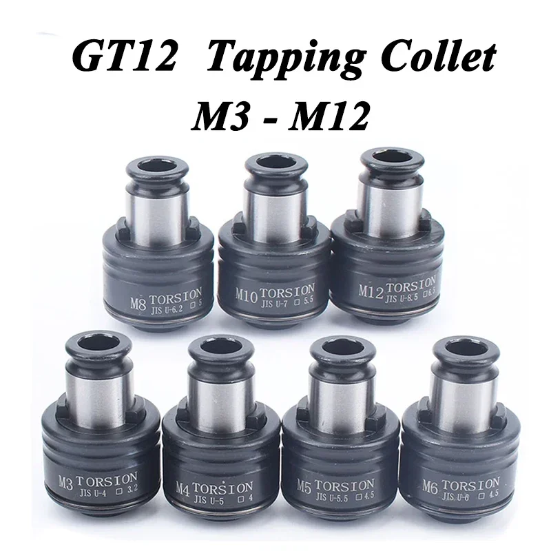 Torneiras Mandris com Proteção contra Sobrecarga, Tapping Collets Taps Set, M3-M12, GT12, ISO JIS, DIN M3-M12