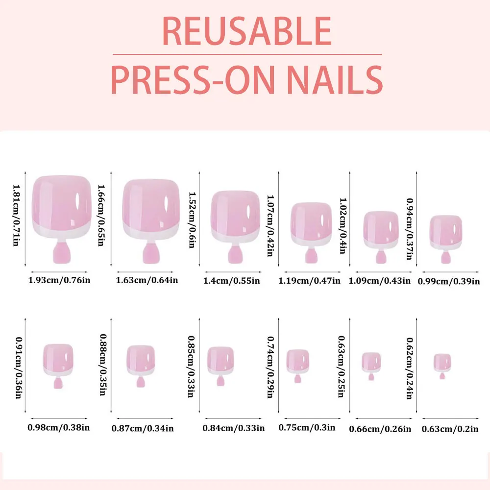 120 pièces en boîte nu rose marron français presse sur les ongles des orteils courts carrés faux ongles conseils brillant couverture complète faux ongles pour les femmes