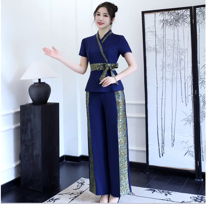 

Thai Clothing Women's Foot Bath Spa Technician Workwear Set