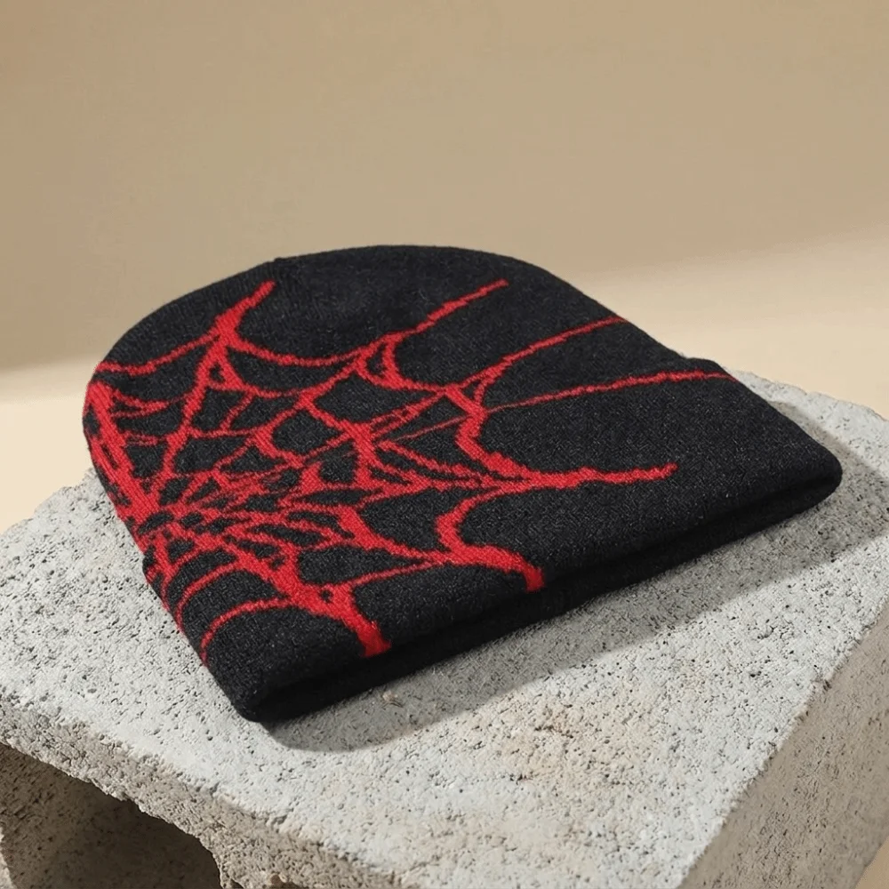 Vintage zachte muts met spinne - Beanie Cuffed Knit recensie en prijs