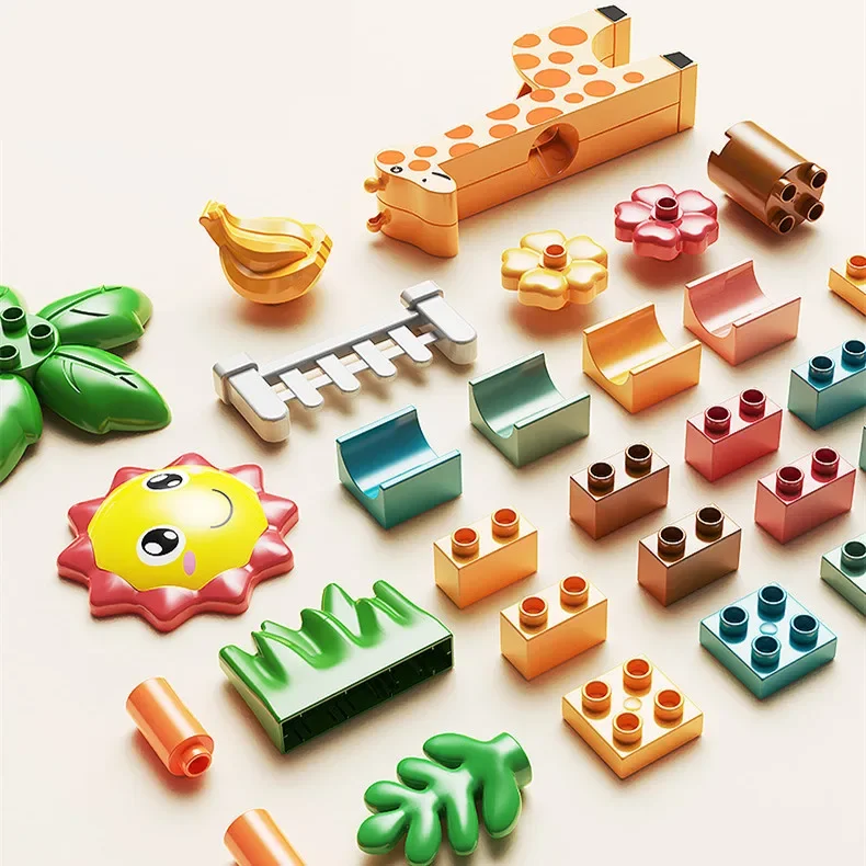 142pcs 전기 대리석 경주 러닝 휠 엘리베이터 리프트 코스터 슬라이드 트랙 DIY 미로 공 게임 부품 호환 빌딩 블록