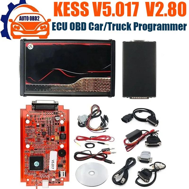 Kess V5.017 V2 V2.80 EU Car Diagnostic Tool KESS/KTAG V7.02 Red PCB Auto OBD2 Manager Tuning Kit ECU Programmer For K -ESS KTAG