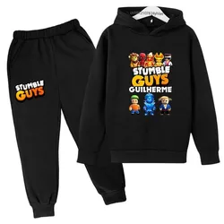 Kinder lustiges Spiel Frühling Herbst 2 stücke Hoodies Hosen Trainings anzüge 3-13 Jahre Jungen Mädchen Anime Print Outfits Sets Kinder Kleidung Anzug