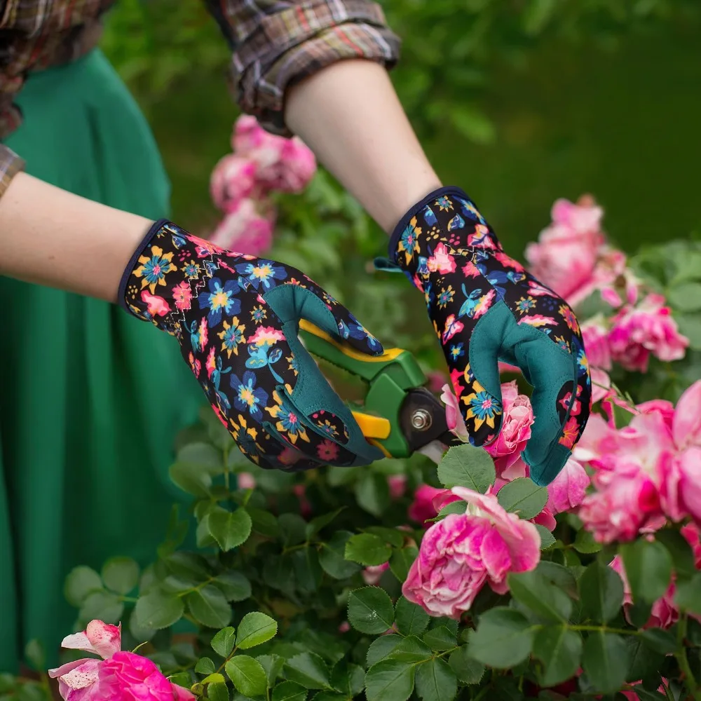 

Gardening Gloves for Women Breathable leather Garden Gloves with Grip Thorn-Proof Puncture-Resistant Work Gloves