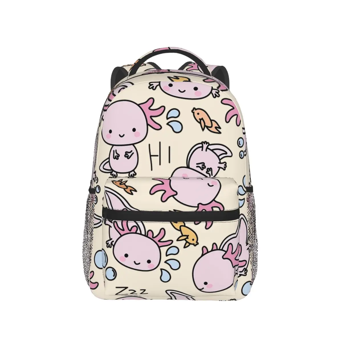 Swimmy Axolotls plecaki chłopcy dziewczęta Bookbag studenci torby szkolne Cartoon plecak dla dzieci torba na ramię o dużej pojemności