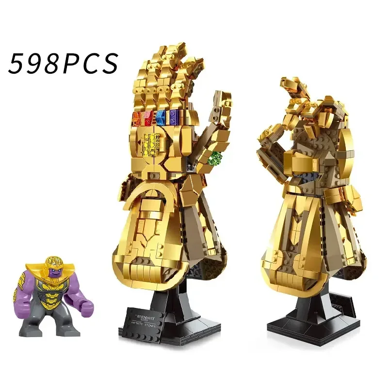 MINISO Marvel Infinity Gauntlet 76191 Building Blocks Thanos Gauntlet Glove with Infinity Stones Bricks Toys for Boys Gifts