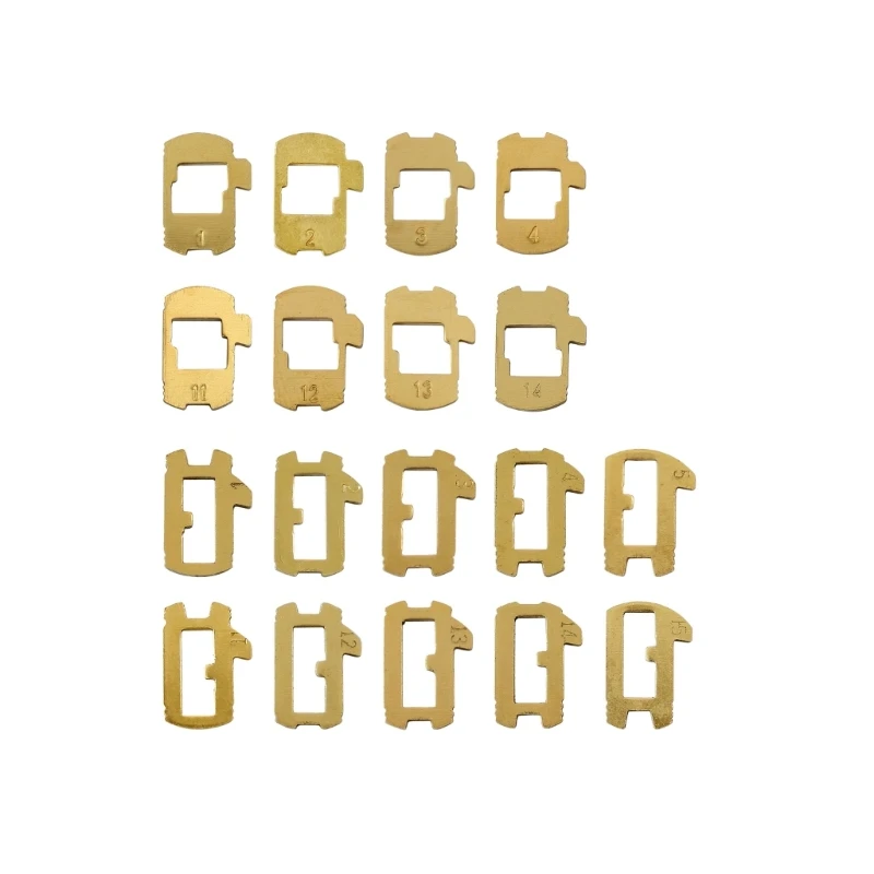 M76E Automotive Door and Starter Lock Repair Wafers, Brass Parts Set for Vehicle