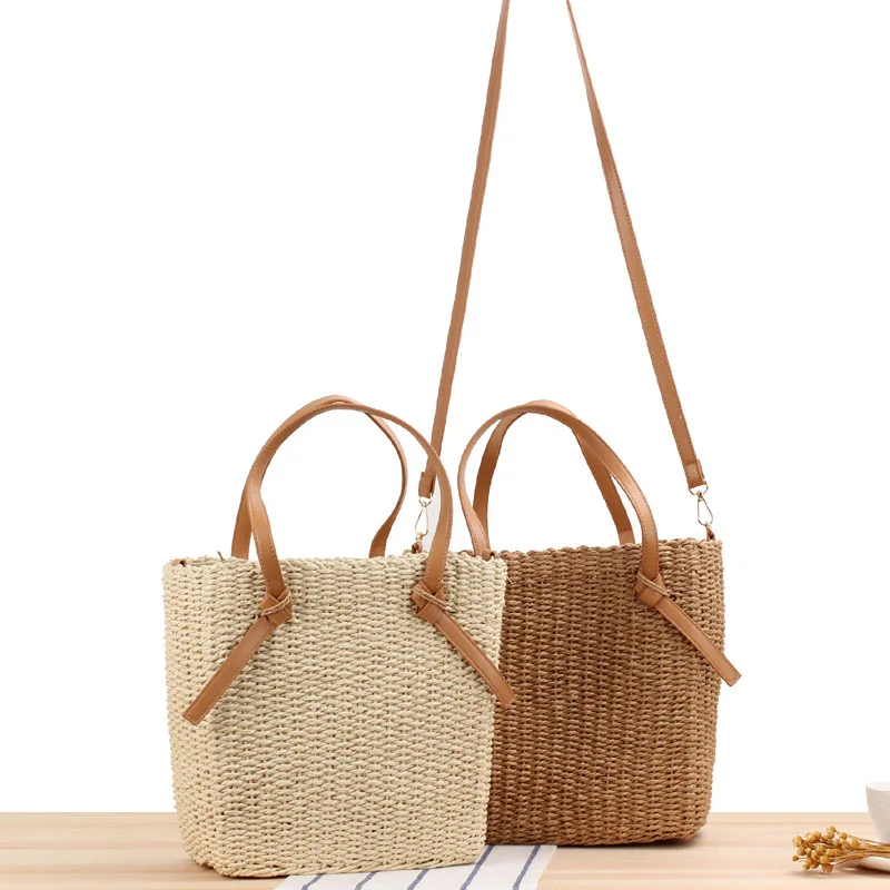 

New simple one-shoulder straw bag summer holiday hand-woven bag fashion seaside handbag