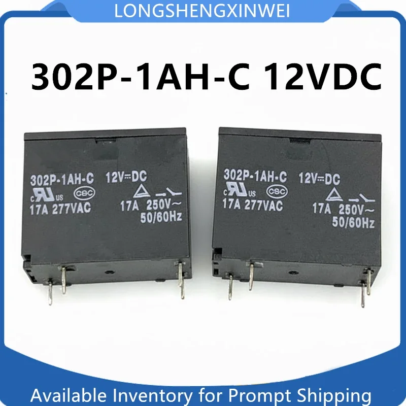 1PCS 302P-1AH-C-12VDC 302P-1AH-C 4-pin 17A Water Heater Microwave Oven Relay in Stock New  Original