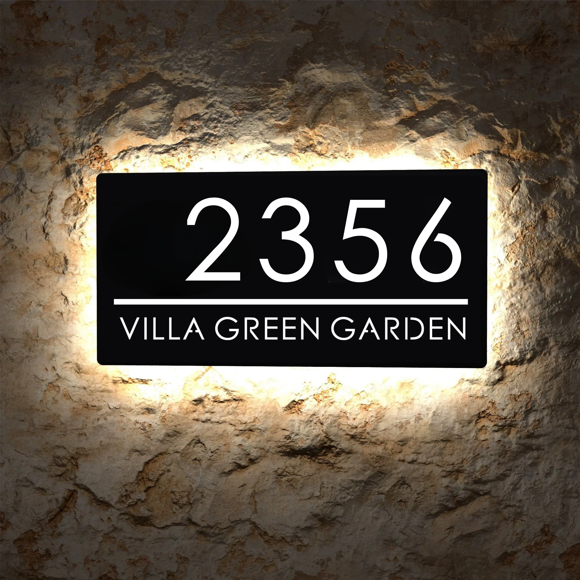 

Персонализированная акриловая лазерная резка, изготовленная на заказ 3D светодиодная вывеска с номером дома, освещенная адресная табличка, уличная вывеска с именем семьи