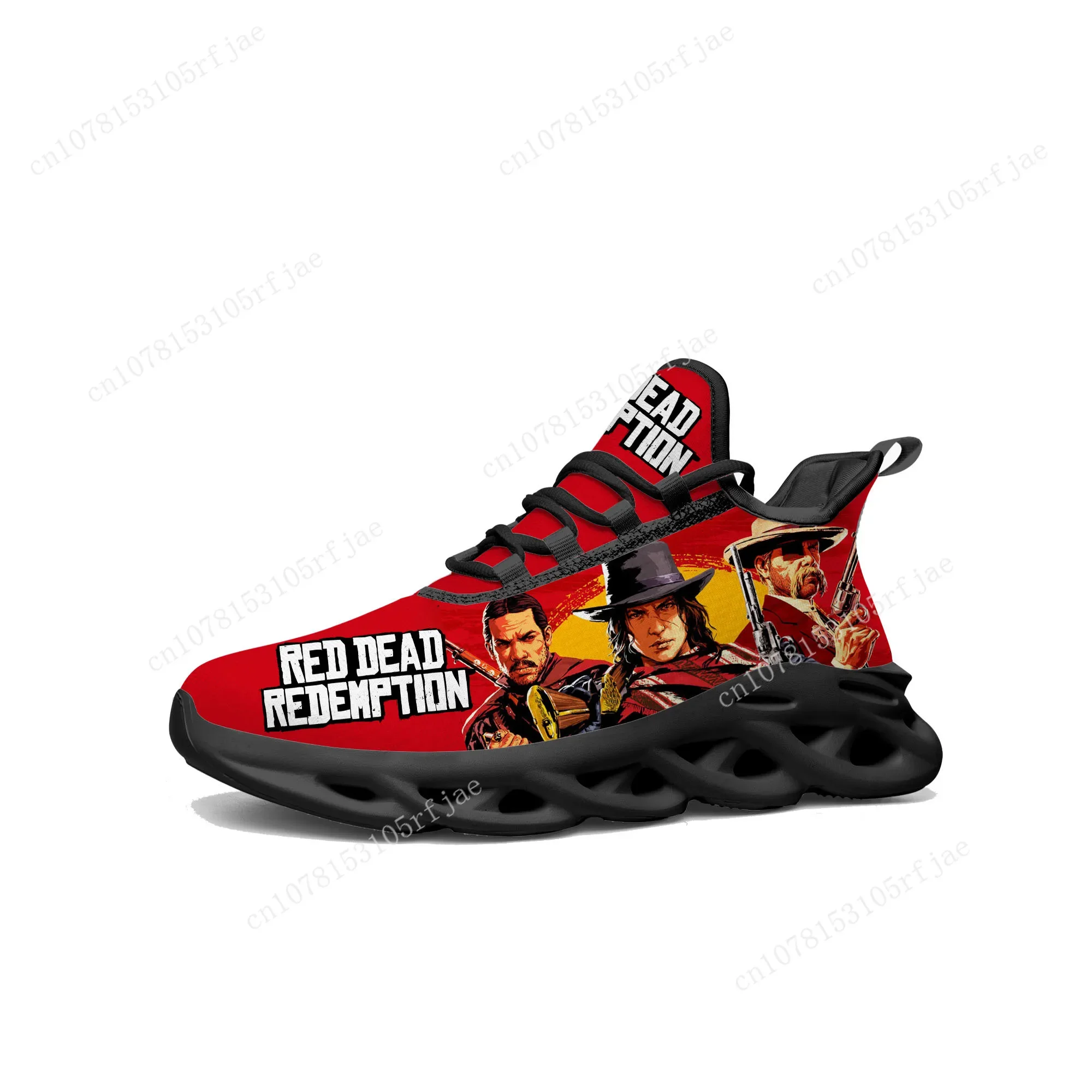 Video Game Red Dead Redemption Flats Sneakers Mens Womens Teenager Sports Running Shoes High Quality Tailor Made Lace Up Shoes