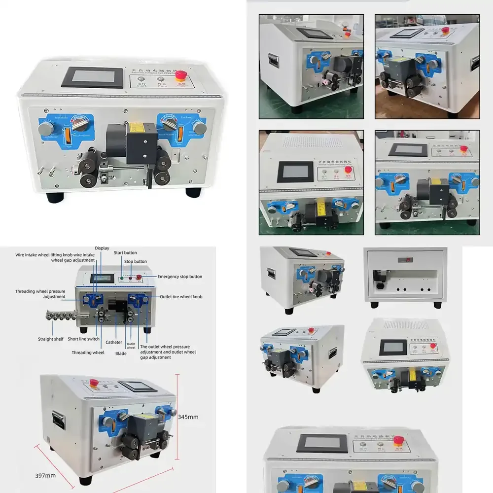 screen Dual Line Computer wire stripping and cutting Machine，0.1-2.5mm2 Cable peeling ,Wire Stripper