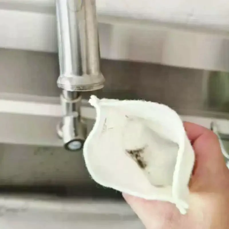 50Pcs Faucet Filter Cotton Anti-splash Removes Sand Filters Water Purification Socks W T-strap For Tap Water Rust Removal