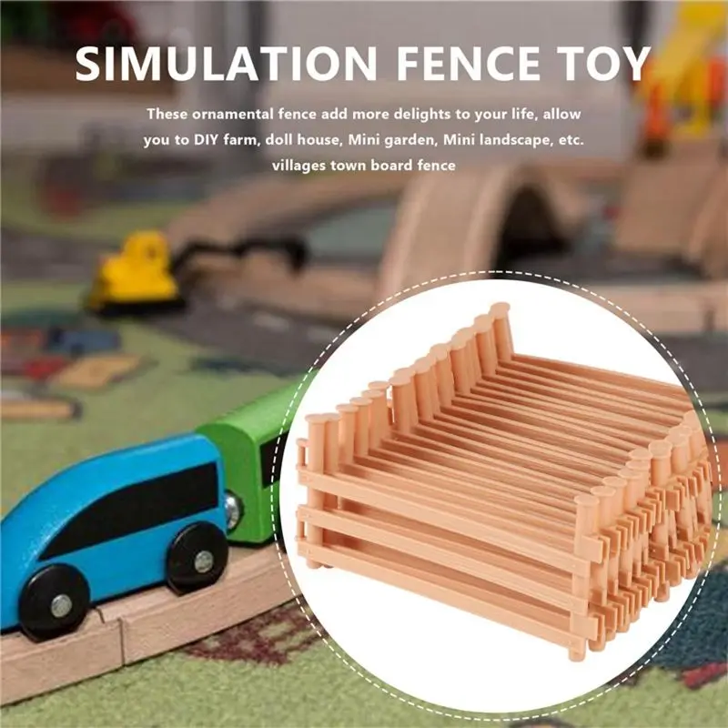 New Shown-20Pcs Mini Fence Plastic Garden Fence Fairy Garden Fence Panels Plastic Fence Farm Animal Fence Tools For Kids To