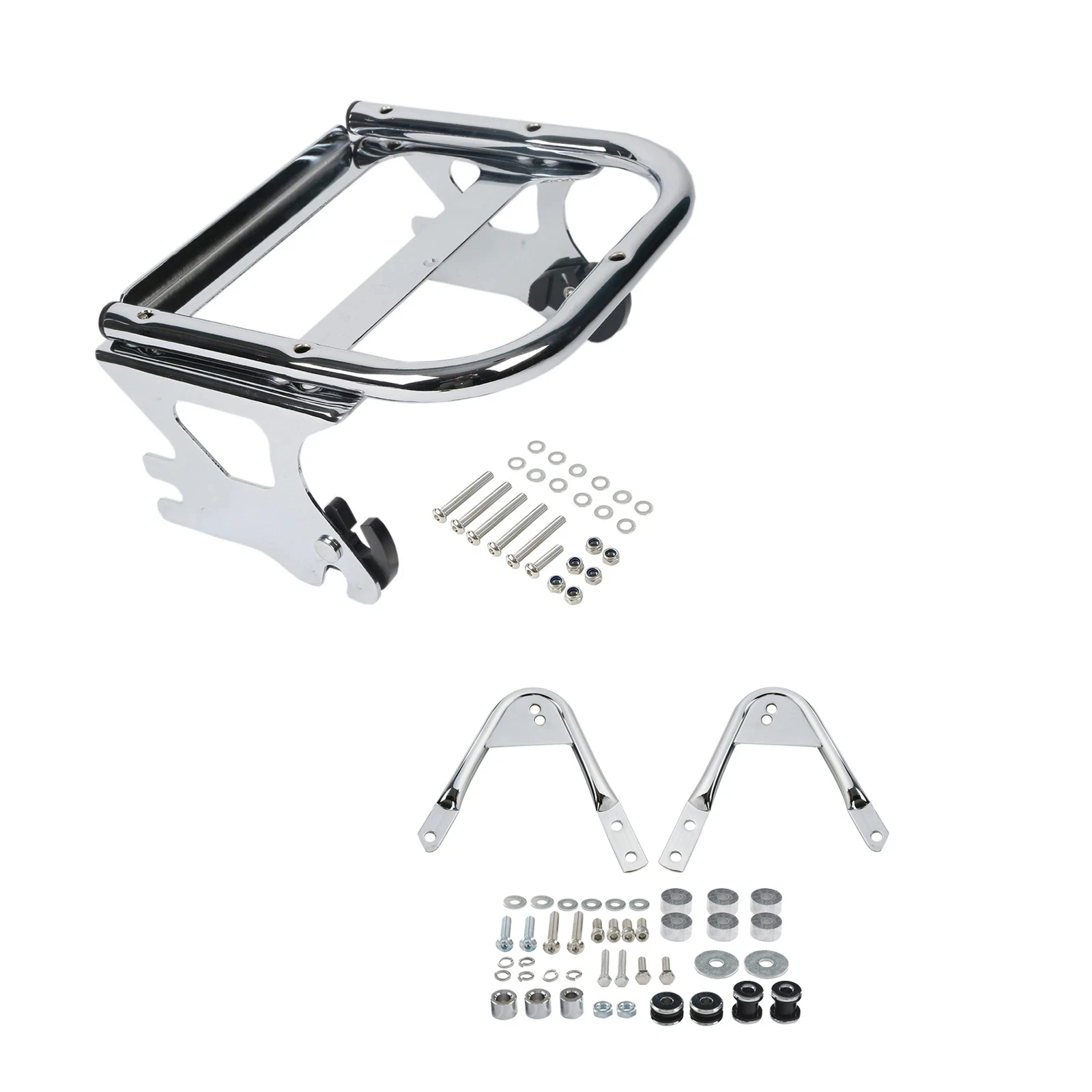 Motorfiets Twee UP Bagagerek Docking Hardware Kit Voor Harley Touring Road King Electra Glide 1997-2008