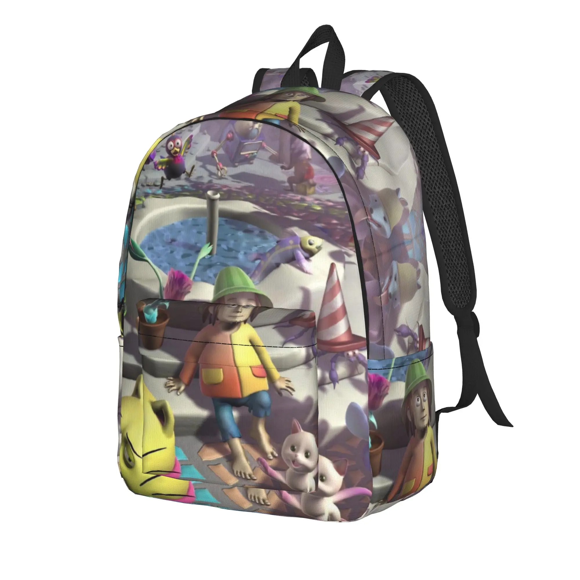 Mr.Stain on Junk Alley Teenage Backpack with Pocket Student Business  Daypack for Men Women College Shoulder Bag