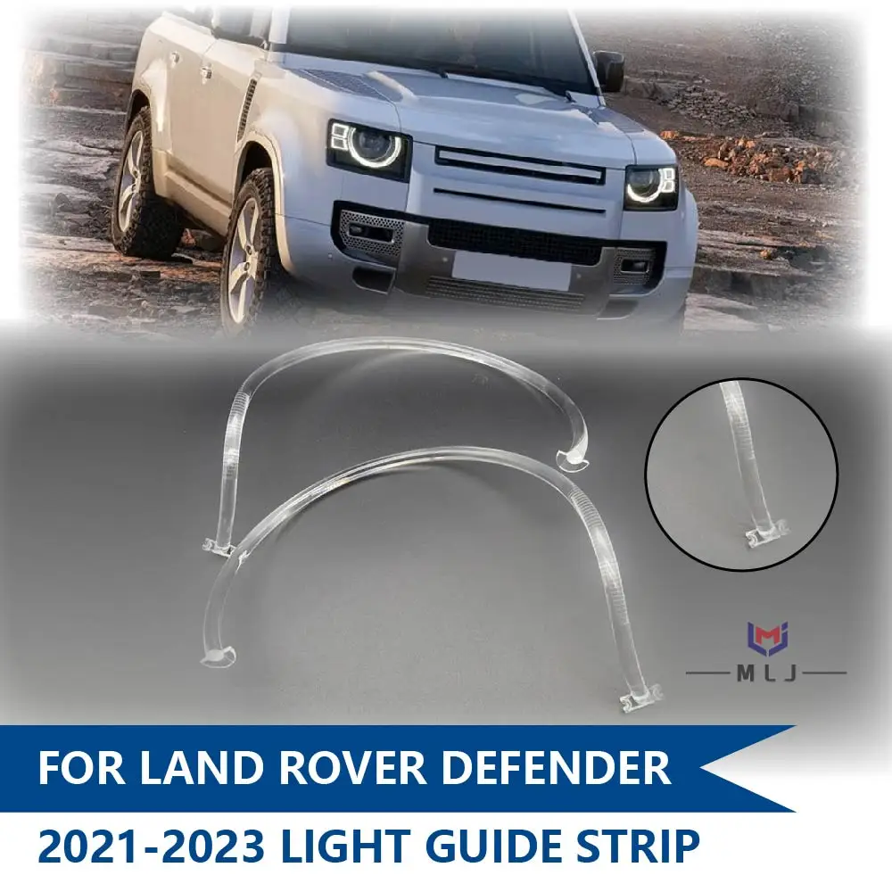 

Для Land Rover Defender 2021 2022 2023: Световодная трубка/пластина для фар DRL, световодная полоса DRL, накладка Angel Eye, автомобильные аксессуары