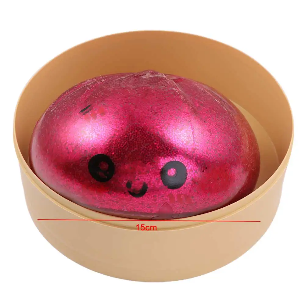 Creative 15cm Jumbo Dumpling Squishy Realistic Bun With Steamer Squishy Big Bun Colorful Pinch Sensory Fidget Ball Student Prize