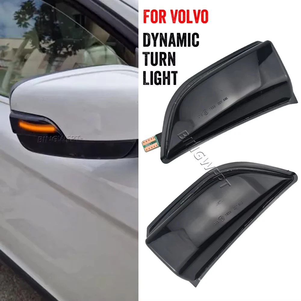 

Turn Signal Light For Volvo XC60 2008 2009 2010 2011 2012 2013 2014 LED Side Wing Rearview Mirror Blinker Indicator