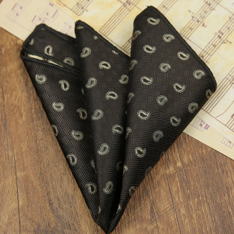 Classic Striped Pocket Square, Green Dots Design
