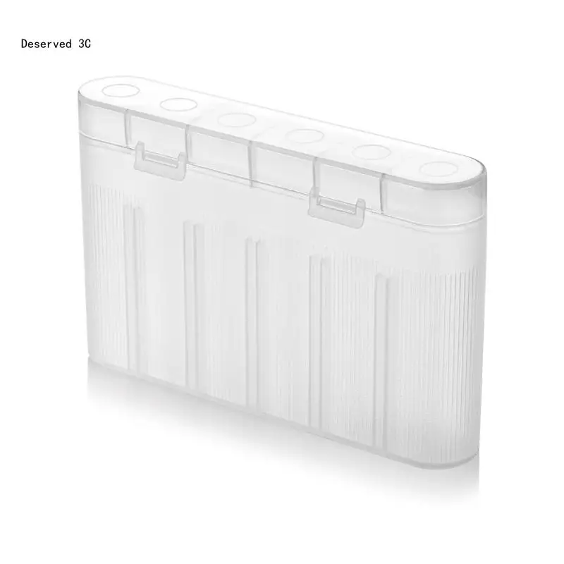 R9CB Portable Holder Storage Box for Rechargeable 18650 AA AAA Batteries 1/6 Slot Organizers Case Container