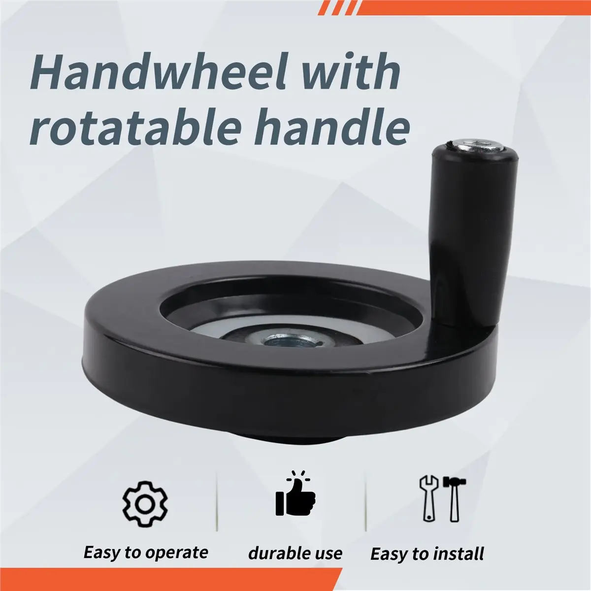 DT38 Handwheel with rotating handle, 10 x 80 mm