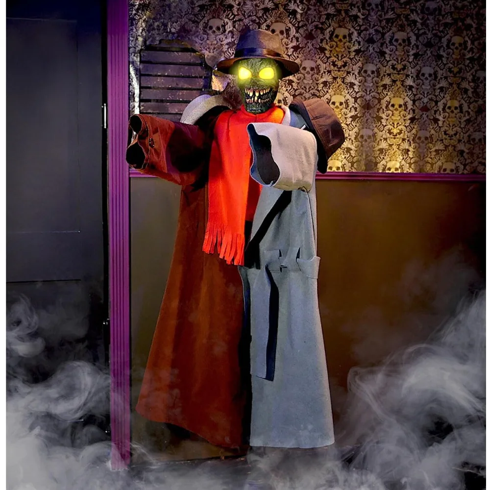 

Life-Size Animatronic Coatrack Monster Halloween Decoration with Motion-Activated Sounds