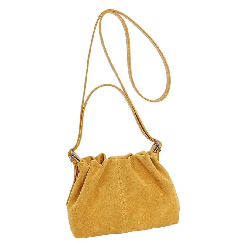 

X5XA Модная замшевая сумка через плечо Мягкая сумка Hobos Сумка с верхней ручкой для работы