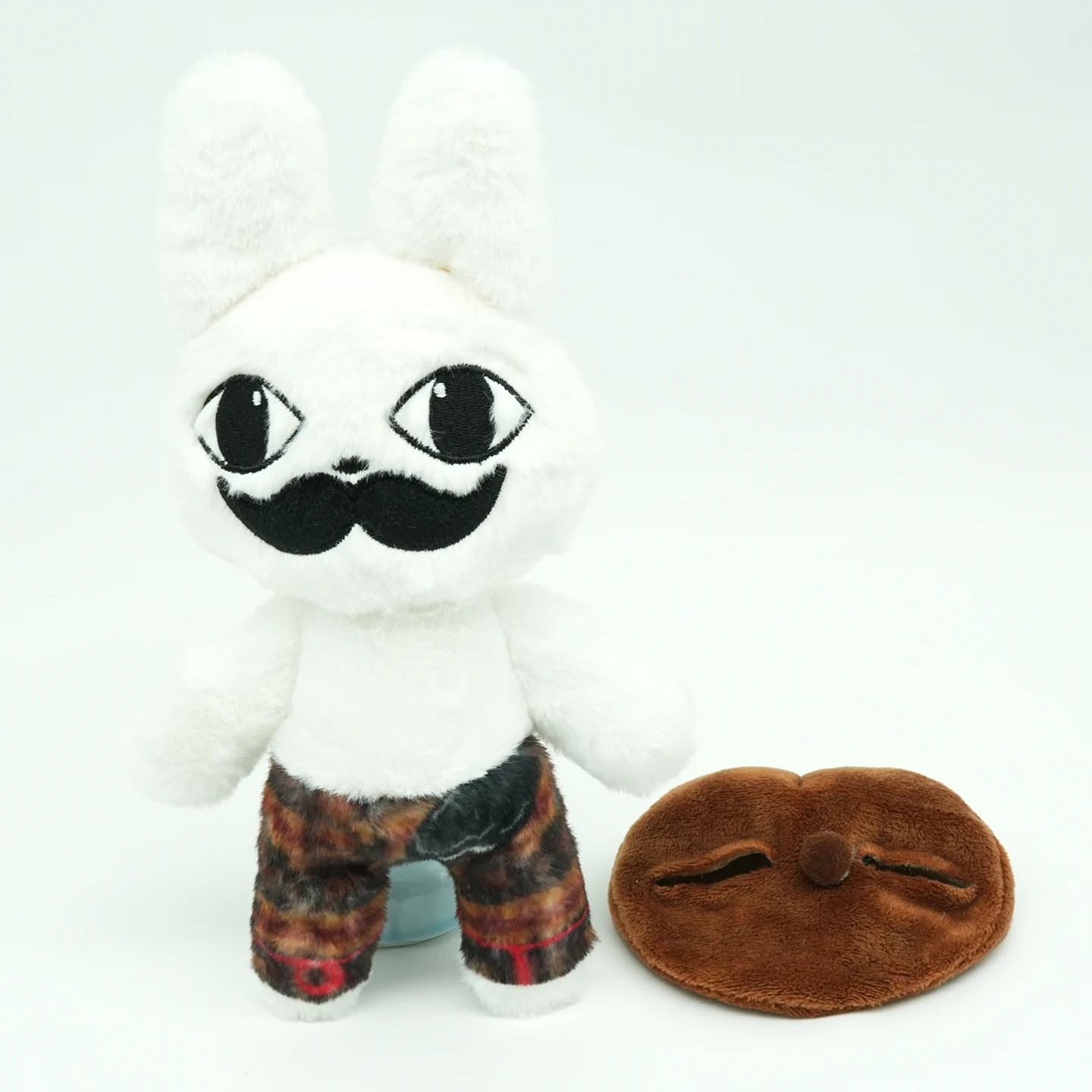 Kaninchen-Plüschtier Horror-Tiere Krankenhaus-Spiel Stoffpuppe 25cm Cooles Schnurrbart-Kaninchen Plüschtier Plüschpuppe Halloween-Geschenke – Detail 6