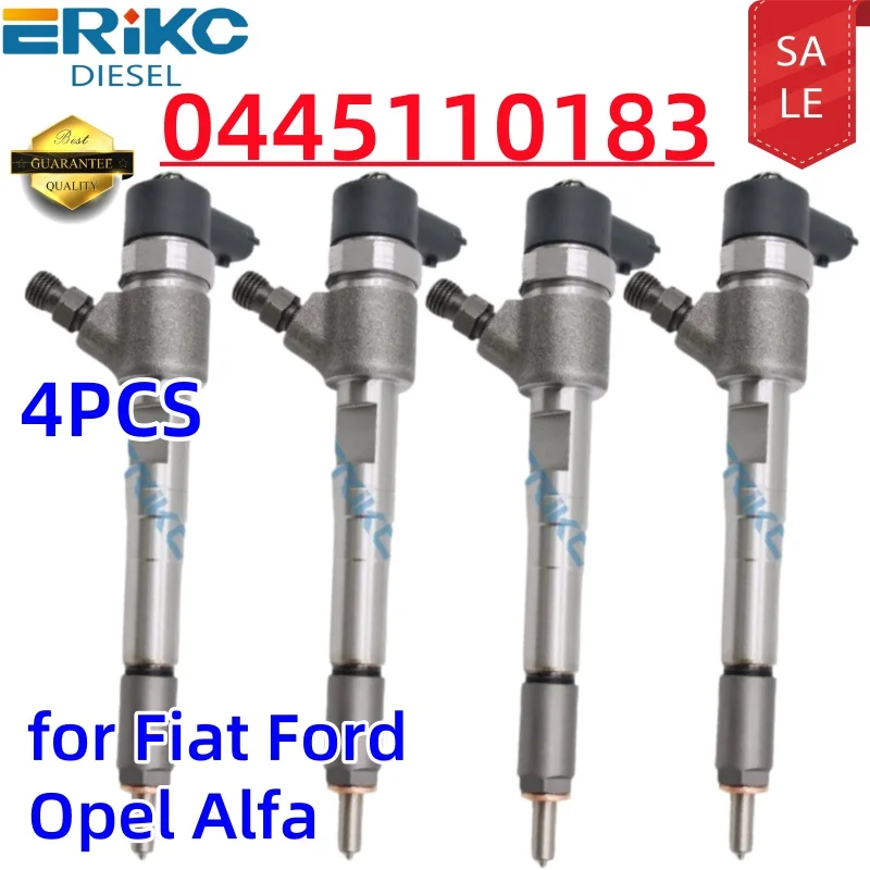 

ERIKC Diesel Injector 0445110183 0986435102 Fuel Injector 0 445 110 183 Nozzle 0986435102 for Fiat Ford Opel Alfa 1.3 CDTi
