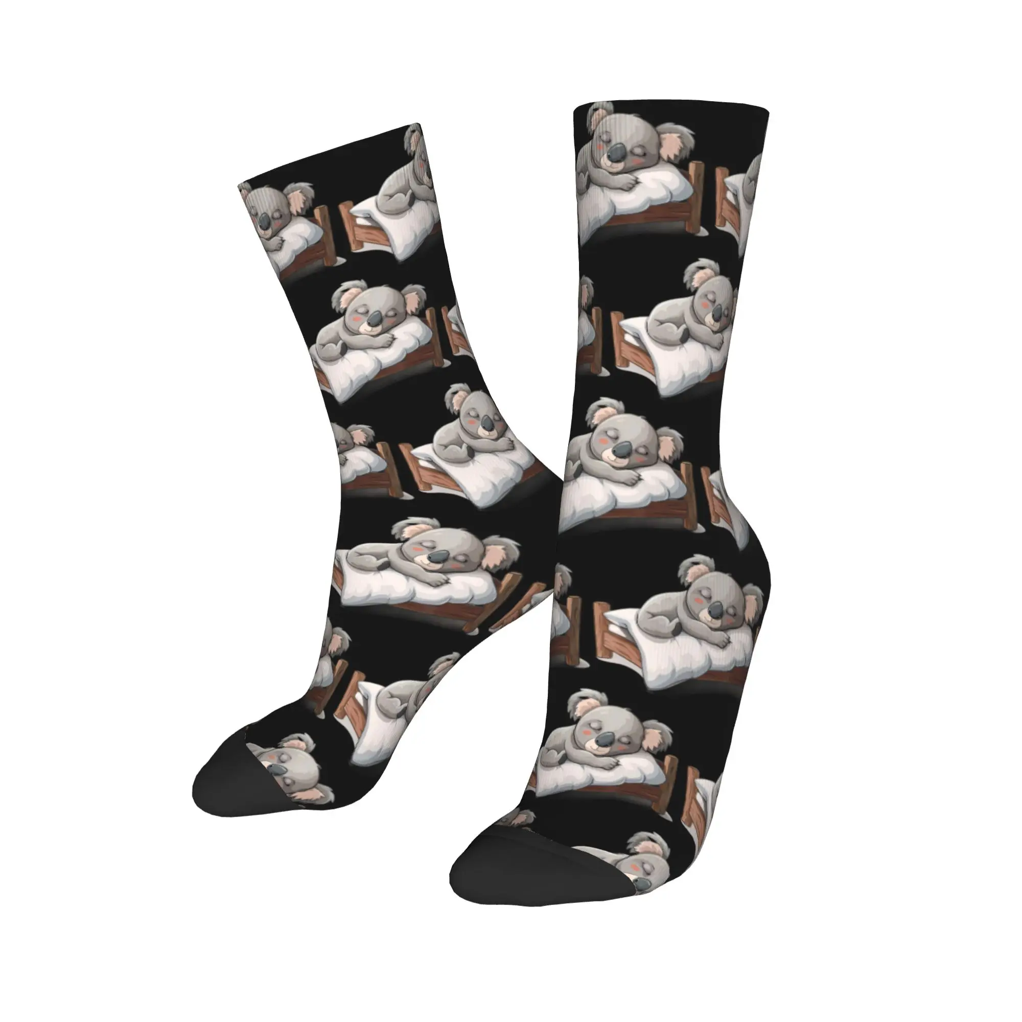 Happy Funny Men's Socks Crazy Cute Lazy Koala Bear Napping Dress Sock Polyester  High Quality Women Socks Spring Summer Autumn