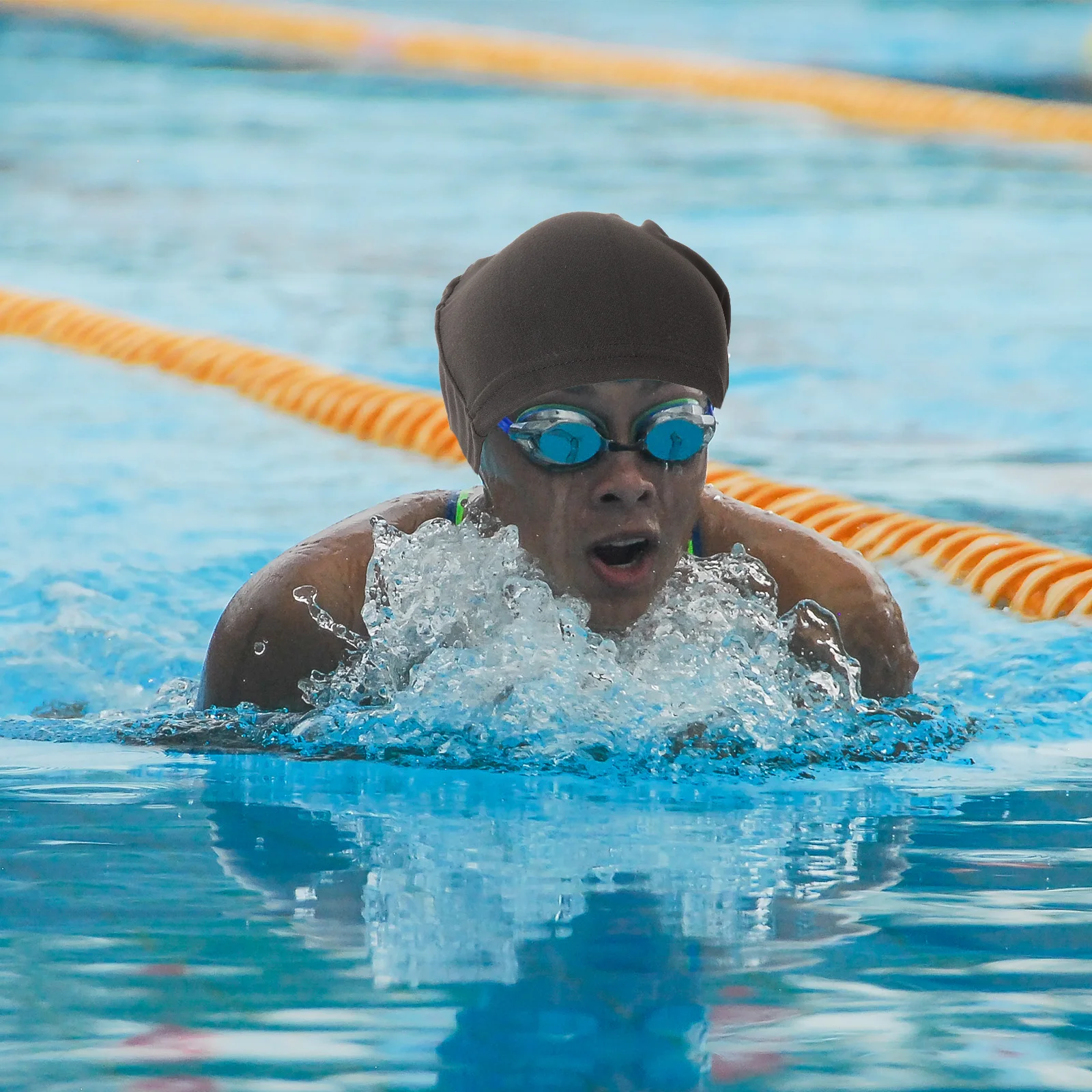 

Black Women's Swimming Hijab Cap Adjustable Elastic Undercap for Lady Muslim Scarf Breathable Comfortable Turban Underscarf