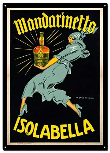 Mandarinetto Isolabella Metal Tin Signs, Vintage Poster, Decorative Signs Wall Art Home Decor - 8X12 Inch (20X30 cm)