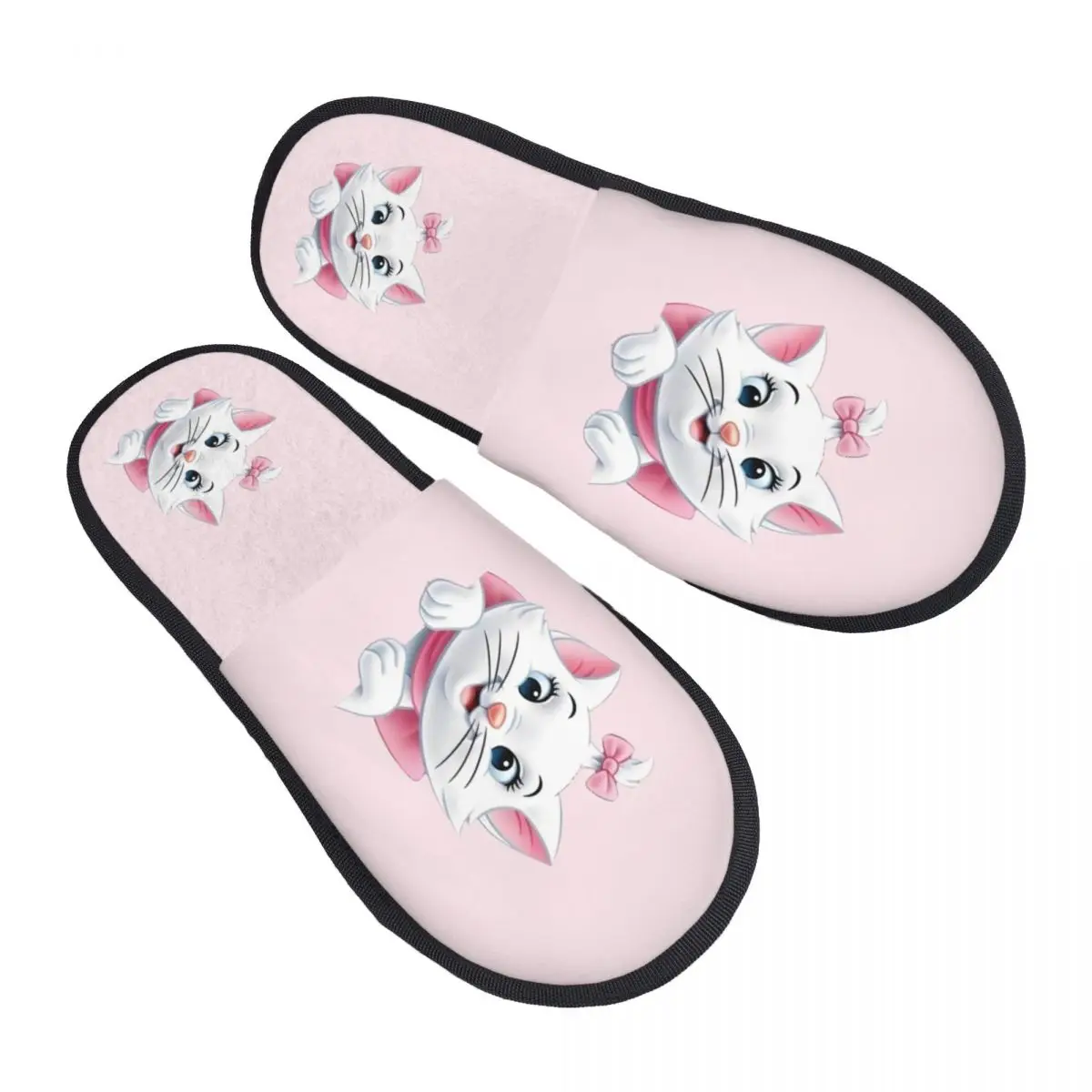 

Уютные тапочки из пены с эффектом памяти на заказ Marie Cat, женские милые домашние туфли для спа-салона с персидским котом