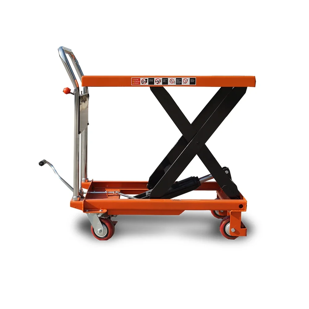 150kg mini single scissor lift manual lifting platform lightweight and small hydraulic lifting table