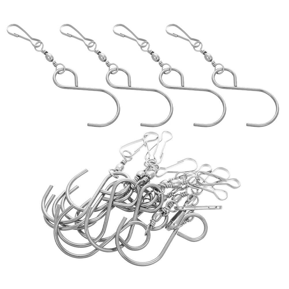 

20pcs Swivel Hook Clip Stainless Steel Heavy Duty Rotating Hooks for Wind Chimes Garden Hanging Spinner Tree Swing Outdoor