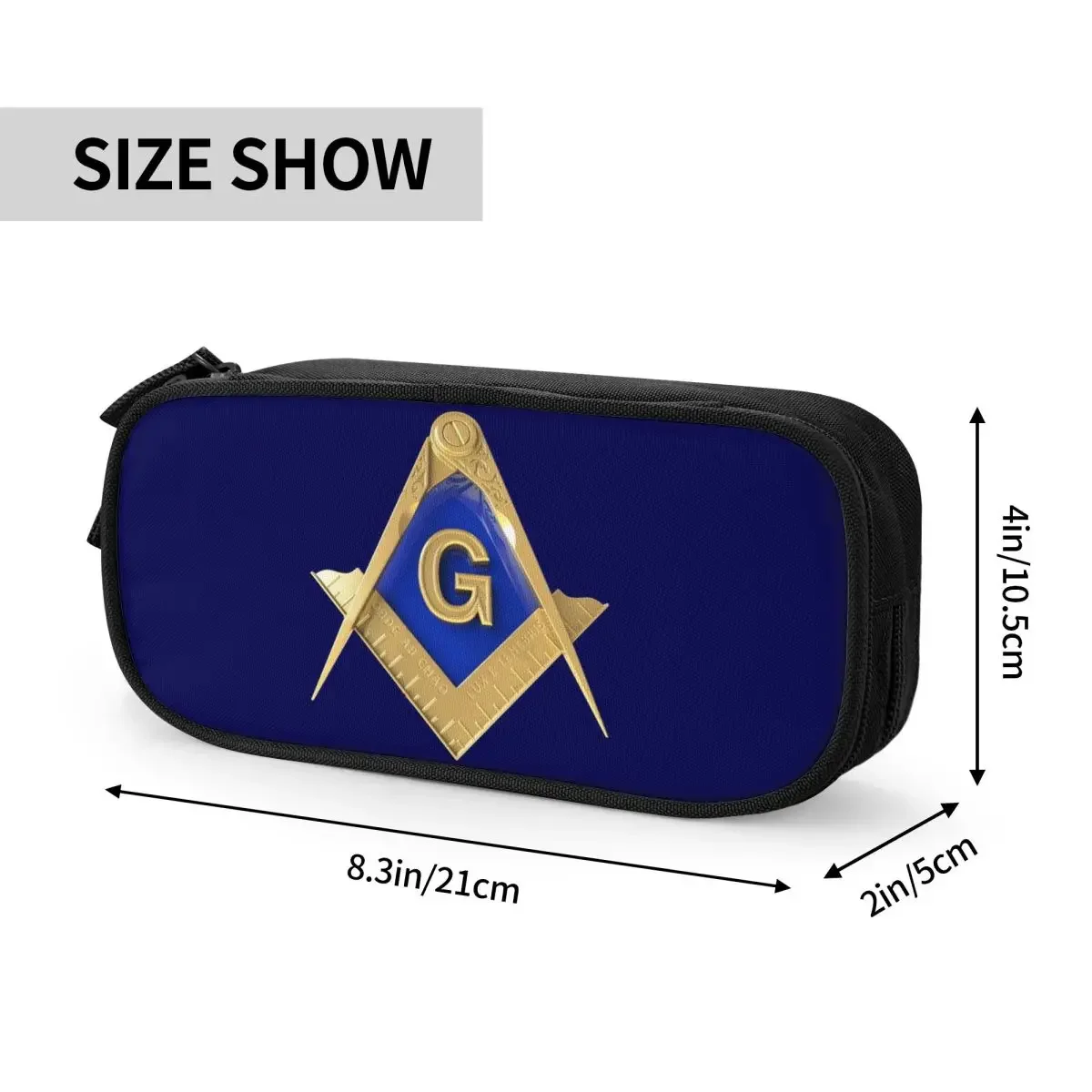 Freemason Gold Square ดินสอขนาดใหญ่ความจุกระเป๋าปากกากล่องปากกาดินสอกระเป๋าสําหรับชายหญิงนักเรียนเครื่องเขียนโรงเรียนสํานักงาน