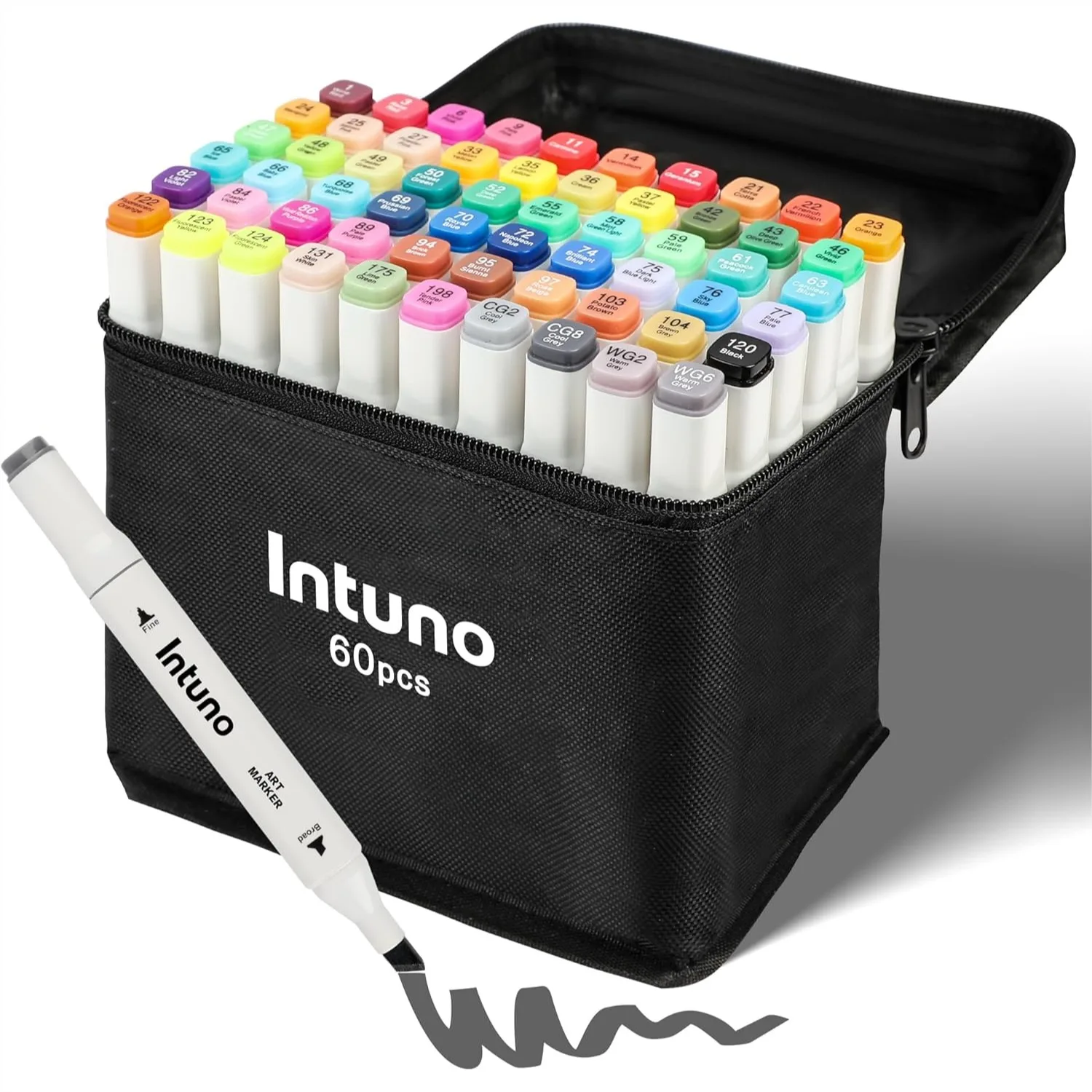 

Alcohol Markers 60 Count Dual Tip Art Markers Set For Coloring Drawing Sketching Illustration