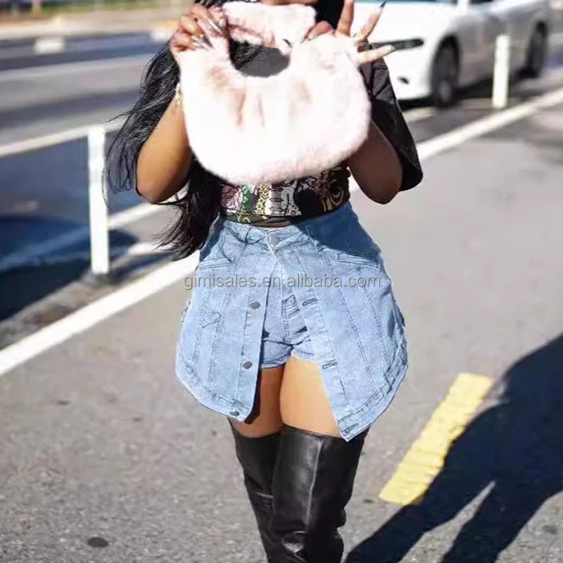 

2024 Summer S-2XL Boutique Ladies Stylish Denim Jeans Mini Women's Shorts Skirts