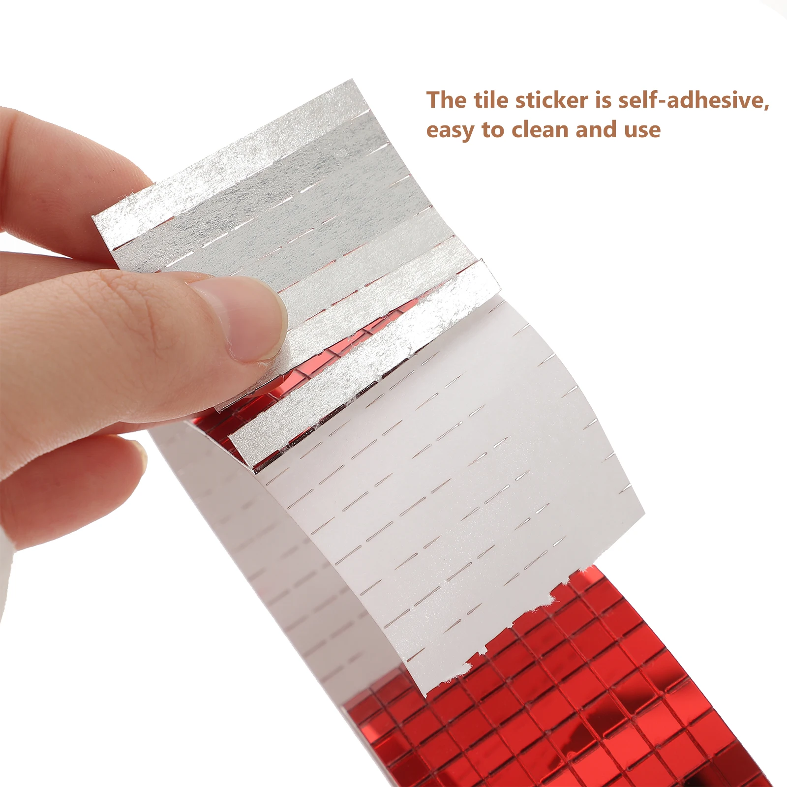 

6 Rolls Mosaic Wall Stickers DIY Tile Decals Self-Stick Waterproof for Kitchen Countertop Bathroom Decor Easy to Apply Remove