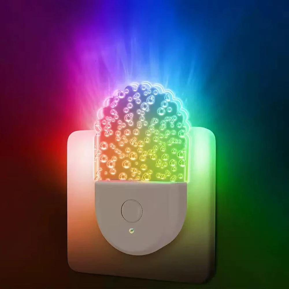 Ambiência colorida RGB decorada luzes noturnas LED UE EUA Reino Unido Plug Luzes de quarto para festas de fim de ano