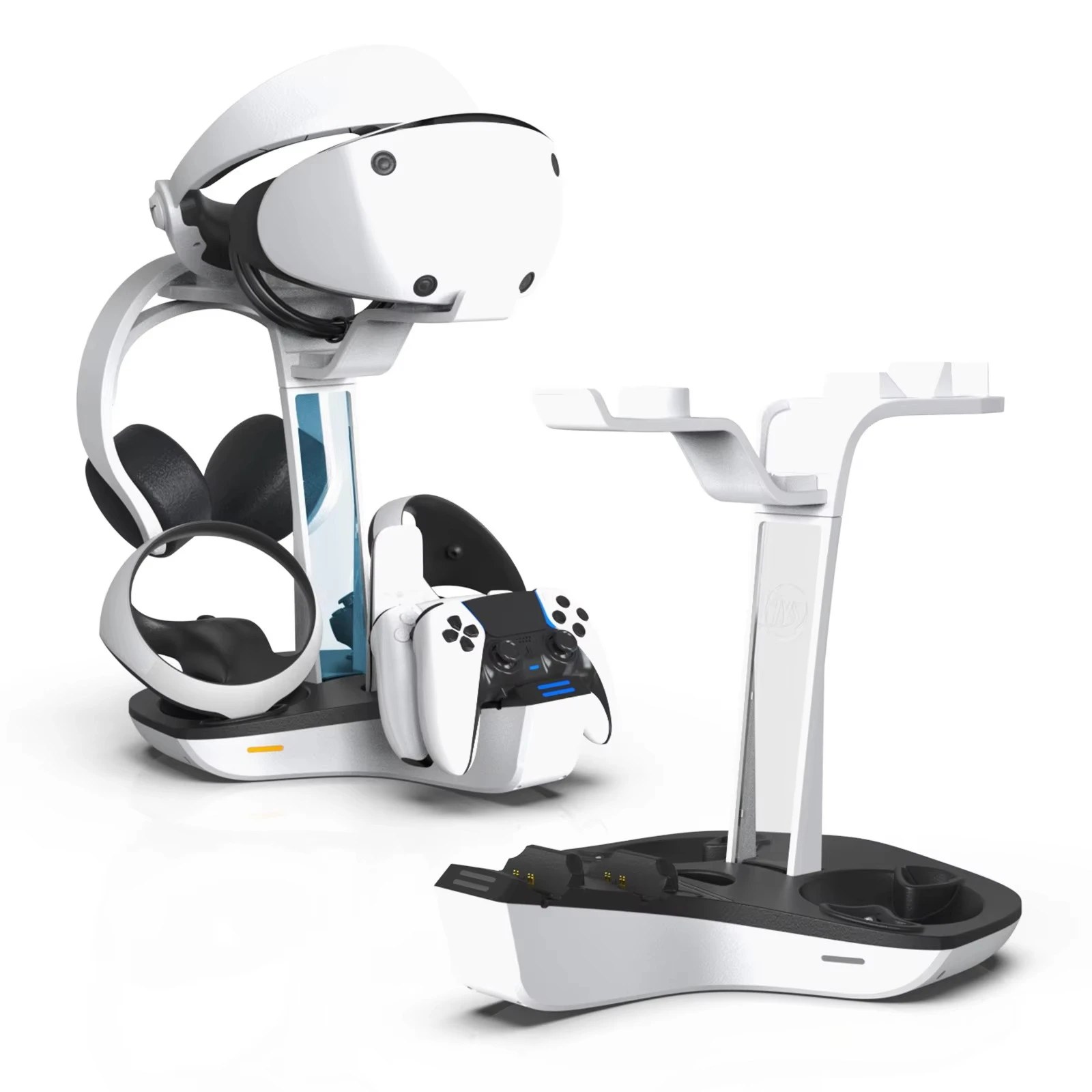 new JYS-P5156 For PS5 VR2 controller cooling fan LED charge indication individual sense RGB lighting With Headphone Stand Holder