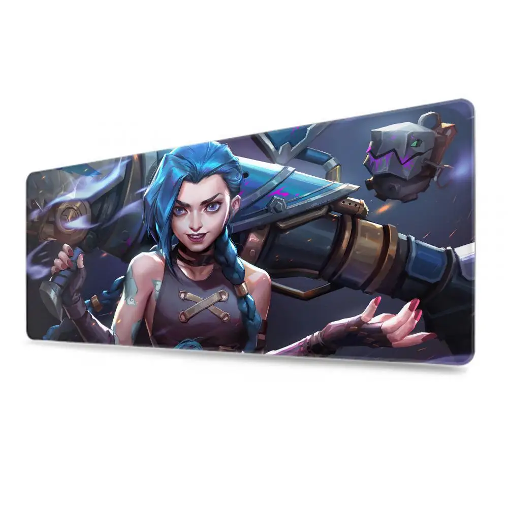 Anime Mouse Pad Jinx Pc Accessories Desk Protector Keyboard Mat Non-Slip Deskmat Gamer Kawaii Cute Mouse Pads Gaming Mousepad