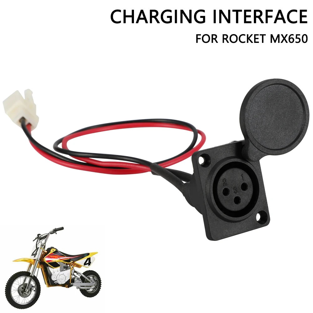 

Разъем для интерфейса зарядки, аксессуары для мотоциклов для Rocket MX650 MX500 SX500, электрическая грязевая яма, ПВХ, медь, мотокросс